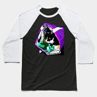 Cute Tuxedo Cat In Shopping Bags Copyright by TeAnne Baseball T-Shirt